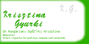 krisztina gyurki business card